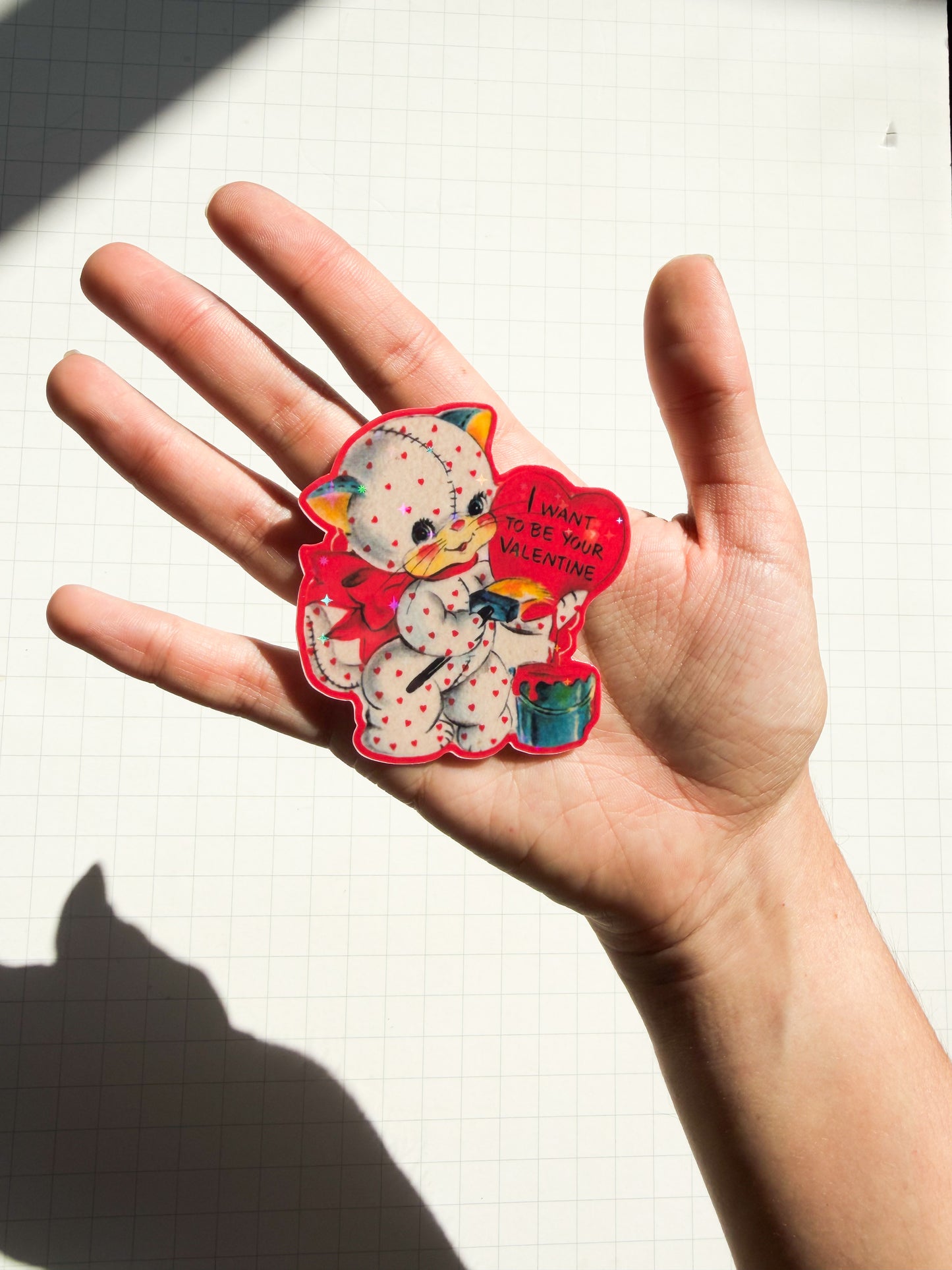 Valentine Kitty Sticker