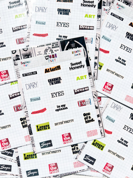 Word Play Sticker Sheet